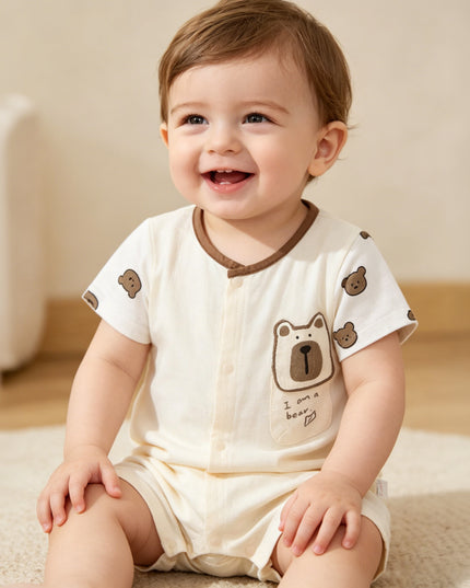 kids atelier banblu Cream Bear Romper