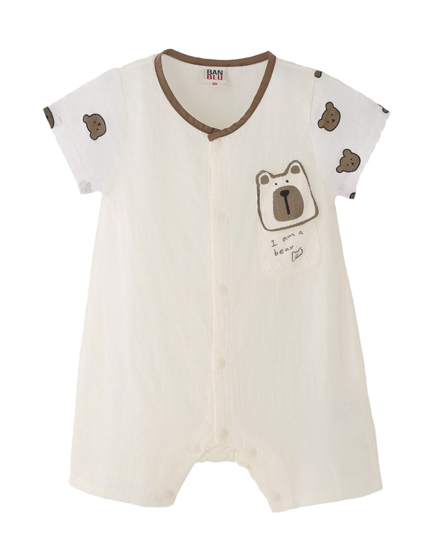 kids atelier banblu Cream Bear Romper