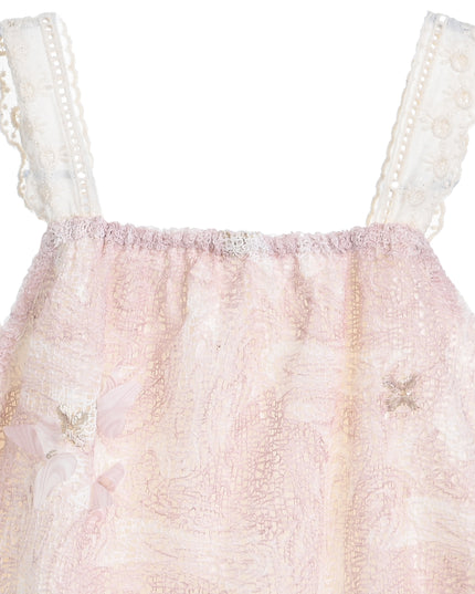Pink Paisley Lace Romper