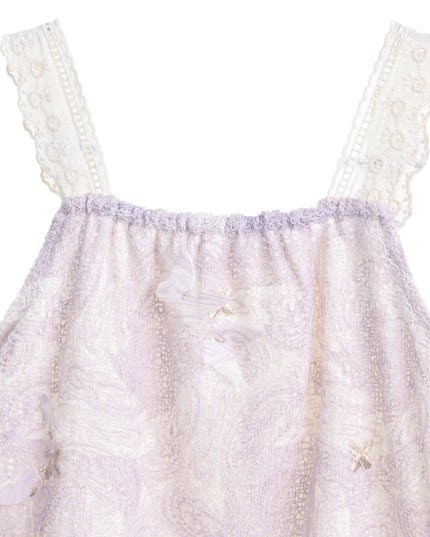 Purple Paisley Lace Romper
