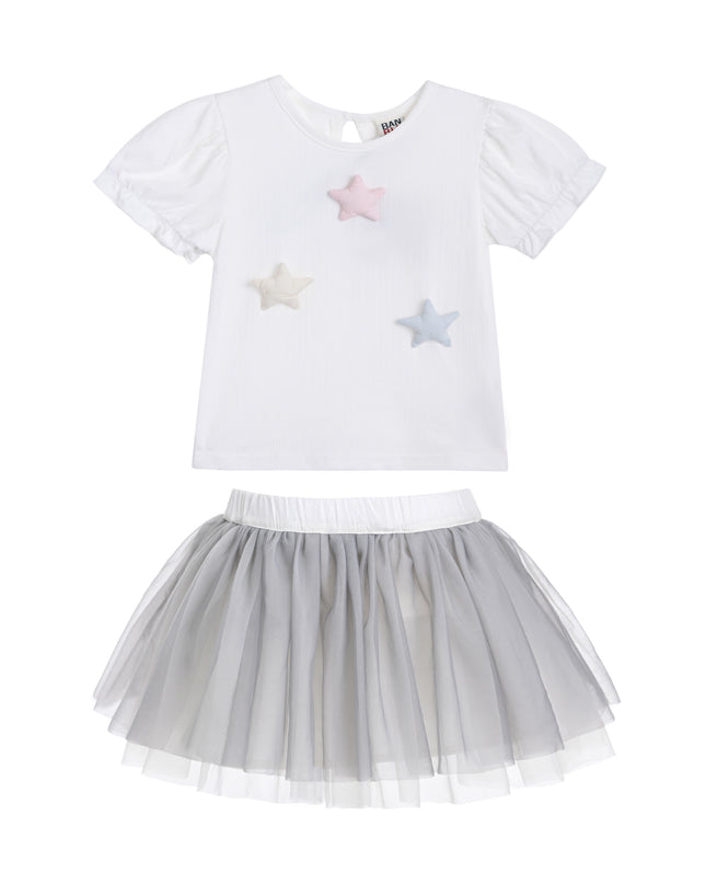 kids atelier banblu Gray Star Tulle Set