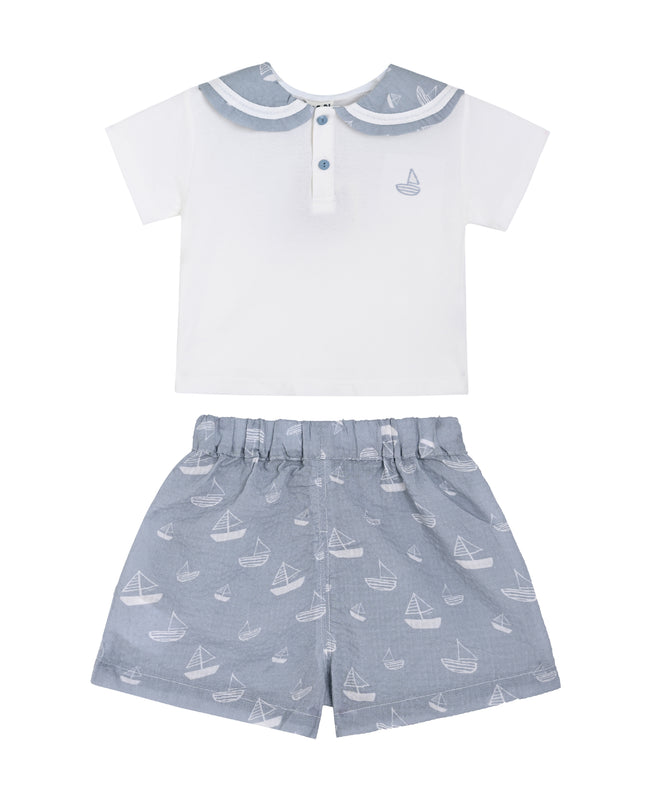 kids atelier banblu Blue Sailboat Collar Set