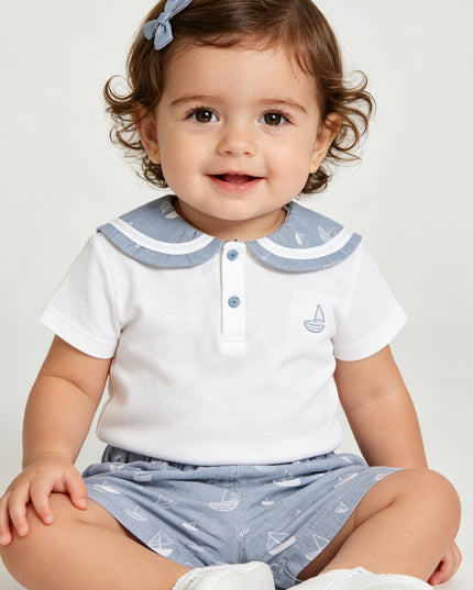 kids atelier banblu Blue Sailboat Collar Set