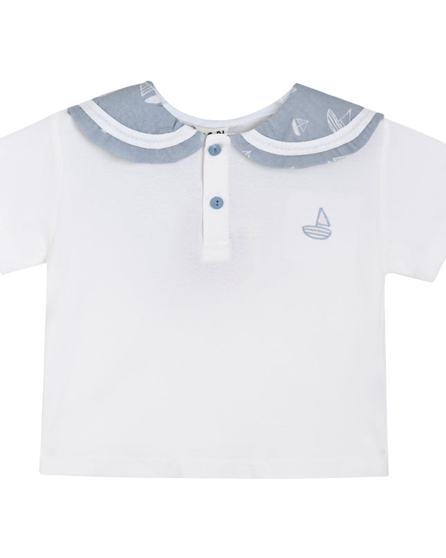 kids atelier banblu Blue Sailboat Collar Set