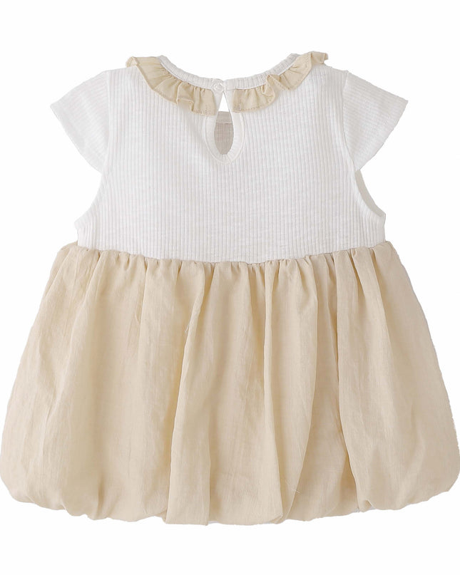 kids atelier banblu Beige Bow Balloon Dress
