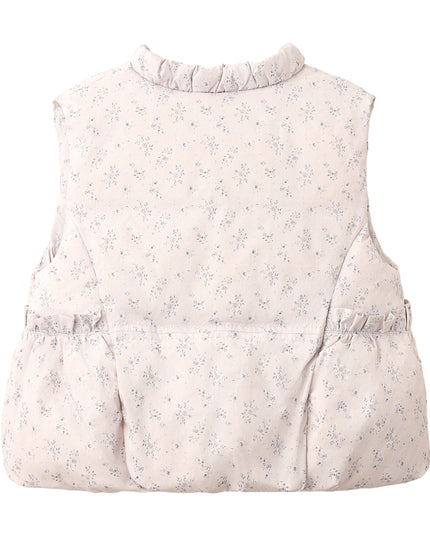 kids atelier banblu Cream Floral Quilted Vest