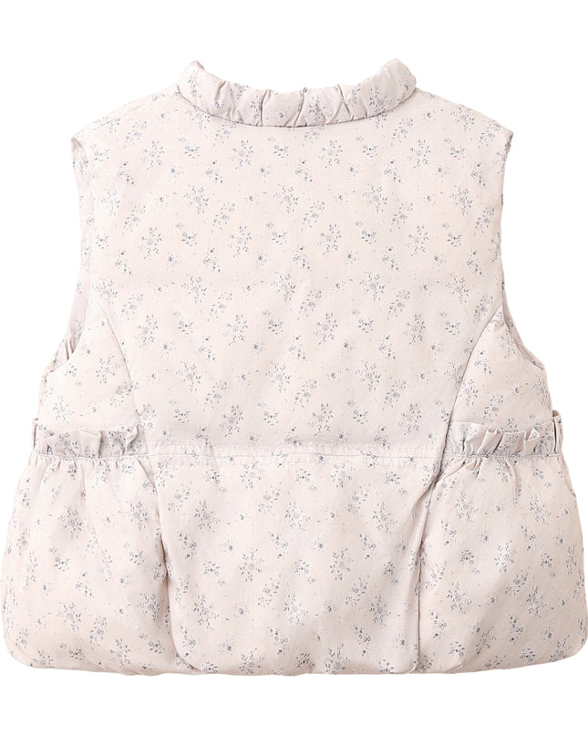 kids atelier banblu Cream Floral Quilted Vest