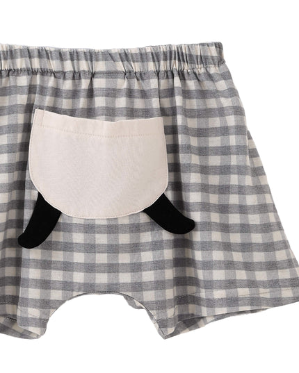 kids atelier banblu Grey Dog Short Set