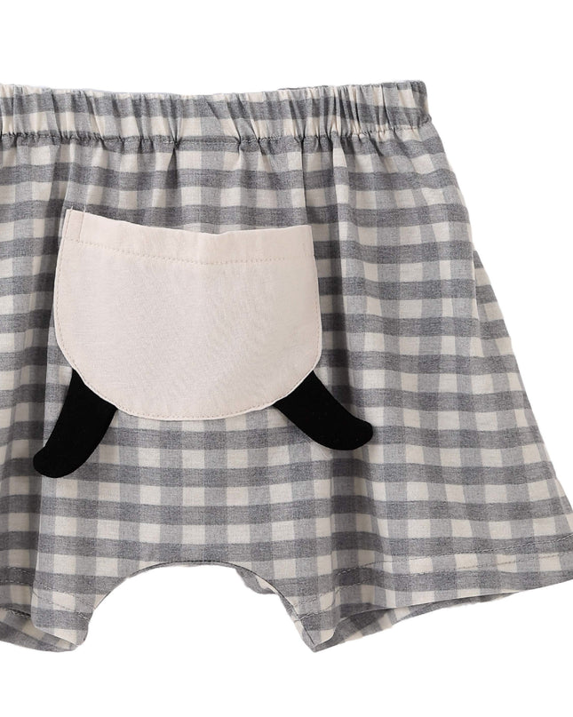 kids atelier banblu Grey Dog Short Set