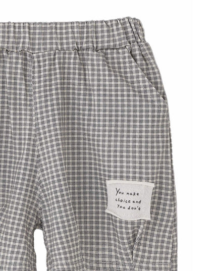 kids atelier banblu Gray Dog Check Set