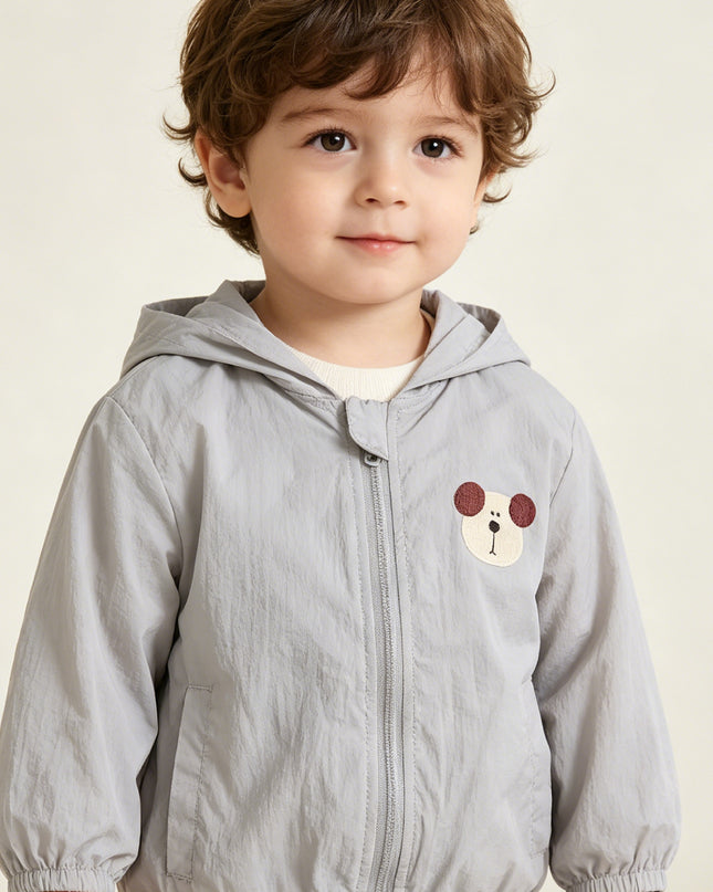 kids atelier banblu Gray Pocket Hooded Jacket