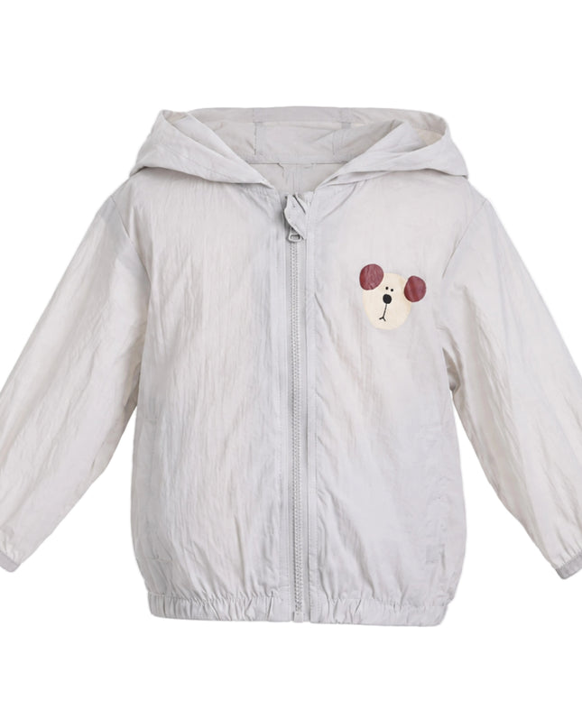 kids atelier banblu Gray Pocket Hooded Jacket