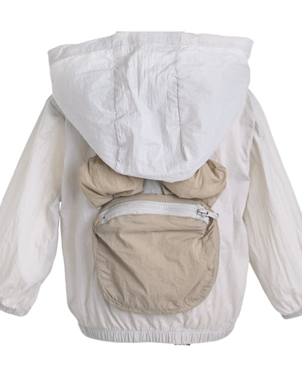 kids atelier banblu Gray Pocket Hooded Jacket