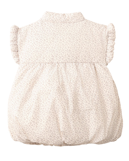 kids atelier banblu Beige Floral Bow Vest