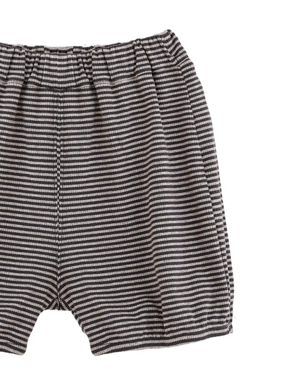 kids atelier banblu Beige Dog Stripe Set