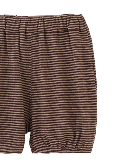 kids atelier banblu Brown Dog Stripe Set
