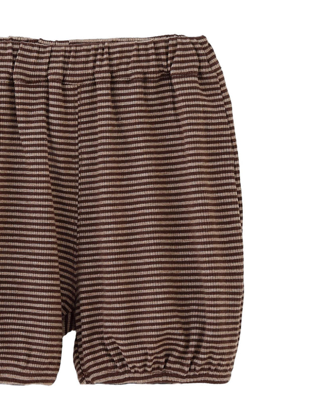 kids atelier banblu Brown Dog Stripe Set