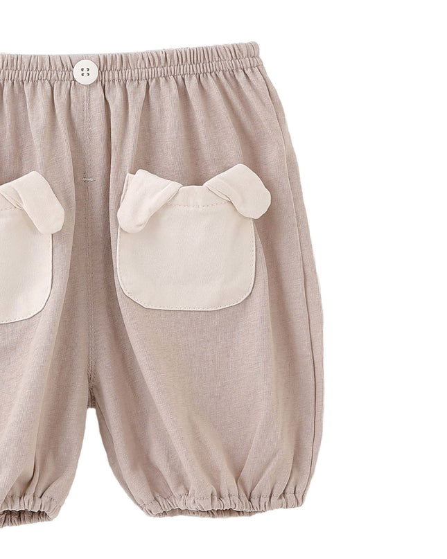 kids atelier banblu Beige Bear Pocket Set