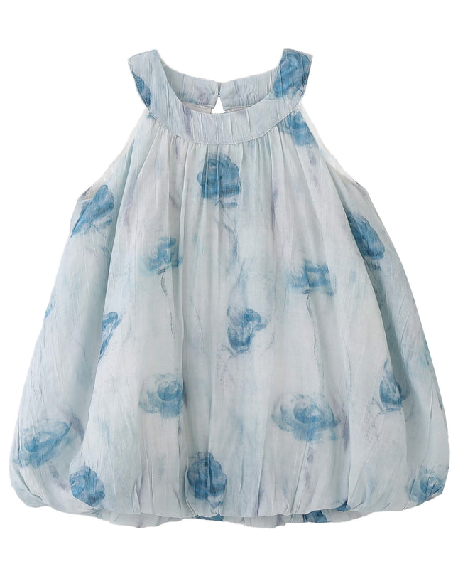 kids atelier banblu Blue Floral Balloon Dress