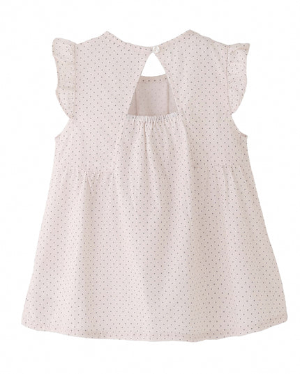 kids atelier banblu Beige Heart Dot Dress