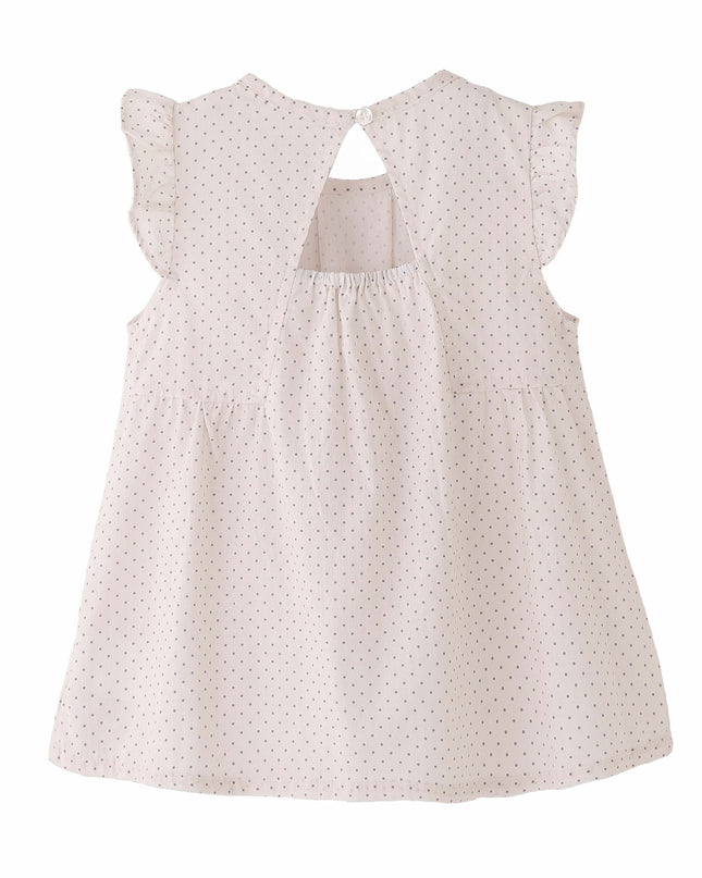 kids atelier banblu Beige Heart Dot Dress