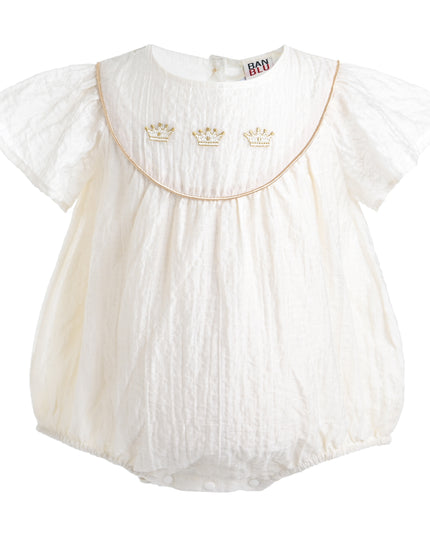 kids atelier banblu White Crown Romper