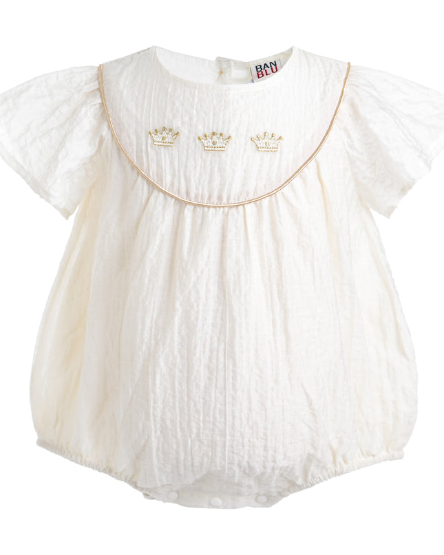 kids atelier banblu White Crown Romper