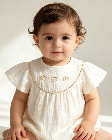 kids atelier banblu White Crown Romper