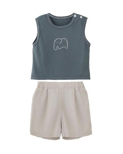 kids atelier banblu Blue Elephant Short Set