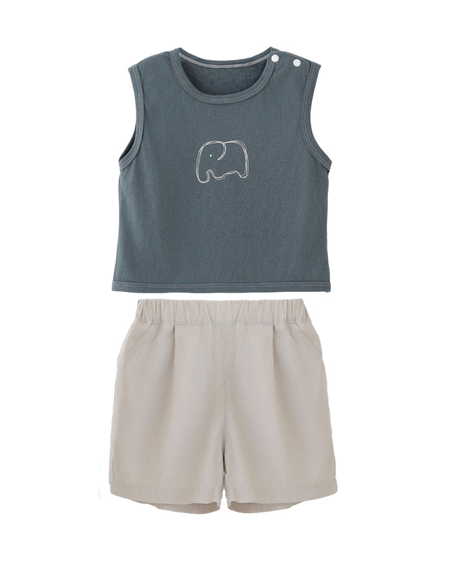 kids atelier banblu Blue Elephant Short Set