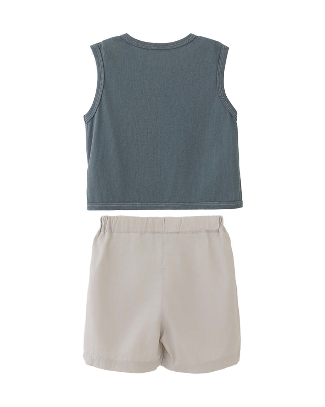 kids atelier banblu Blue Elephant Short Set