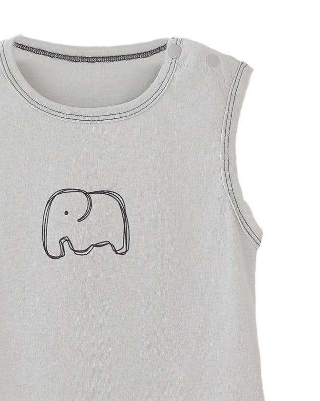 kids atelier banblu Brown Elephant Short Set
