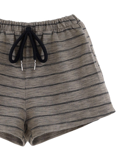 kids atelier banblu Gray Stripe Pocket Set