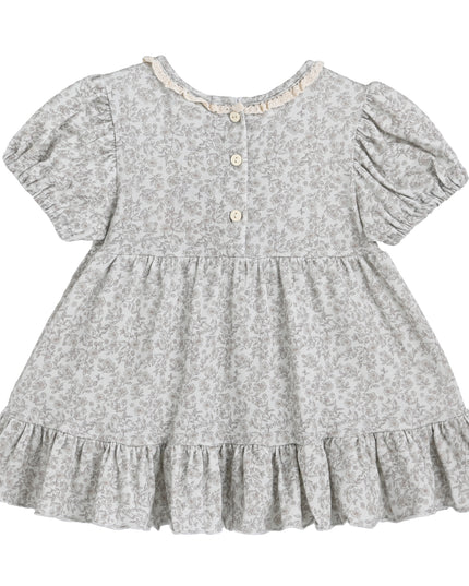kids atelier banblu Brown Floral Smocked Dress
