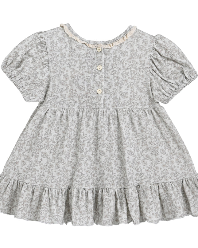 kids atelier banblu Brown Floral Smocked Dress