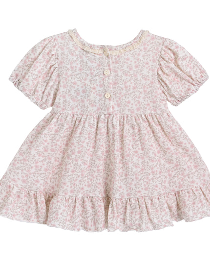kids atelier banblu Pink Floral Smocked Dress
