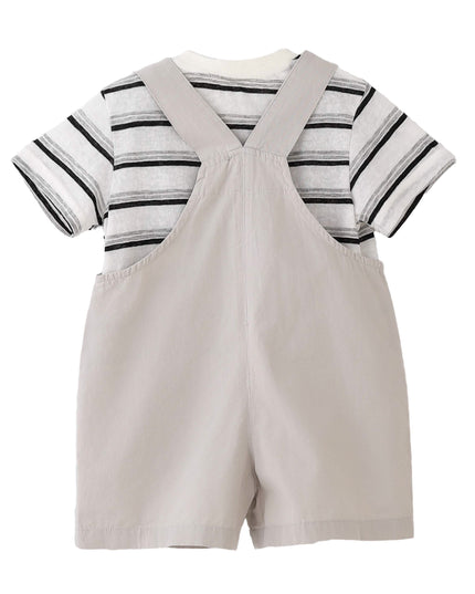 kids atelier banblu Beige Animal Overall Set