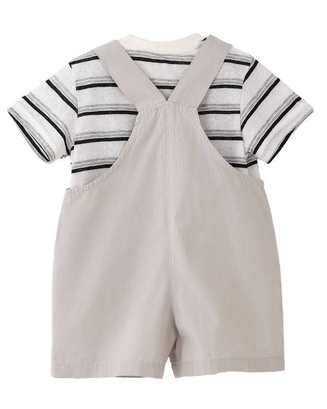 kids atelier banblu Beige Animal Overall Set