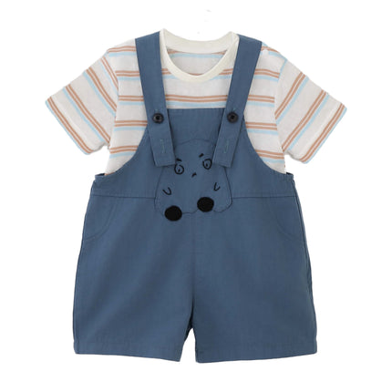 kids atelier banblu Blue Animal Overall Set