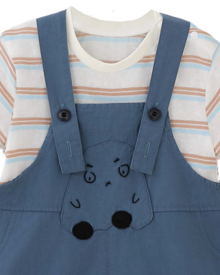 kids atelier banblu Blue Animal Overall Set