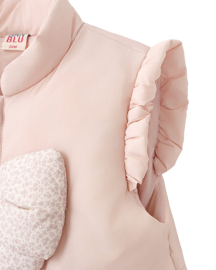 kids atelier banblu Pink Bow Quilted Vest