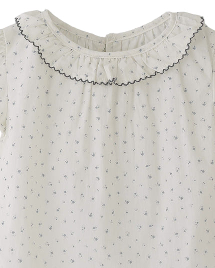 kids atelier banblu Gray Ruffle Dot Set