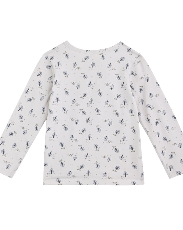 kids atelier banblu White Feather Cotton Pajama Set