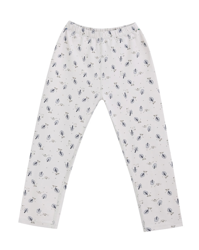 kids atelier banblu White Feather Cotton Pajama Set