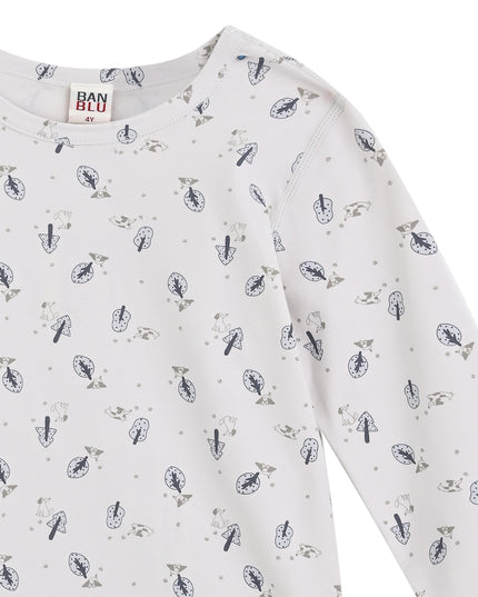 kids atelier banblu White Feather Sleepwear Set