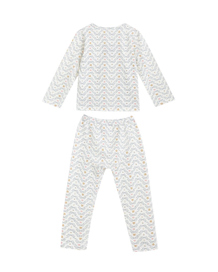 kids atelier banblu White Zigzag Sleepwear Set