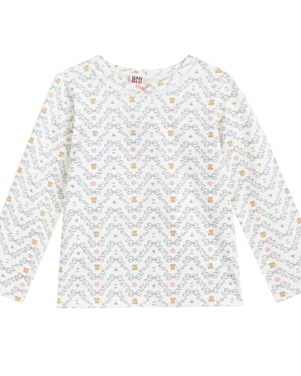 kids atelier banblu White Zigzag Sleepwear Set