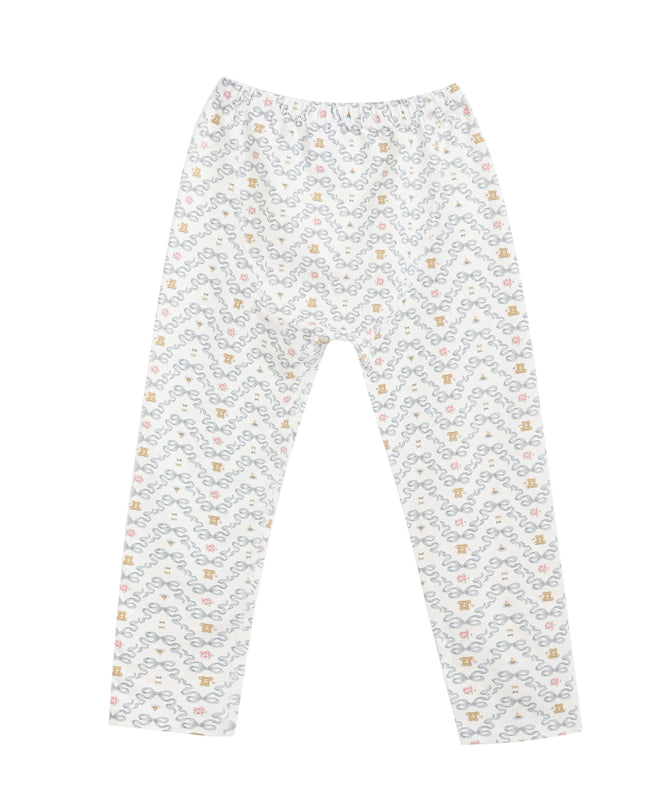 kids atelier banblu White cotton Zigzag Sleepwear Set