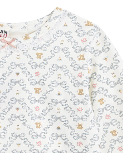 kids atelier banblu White Zigzag Sleepwear Set
