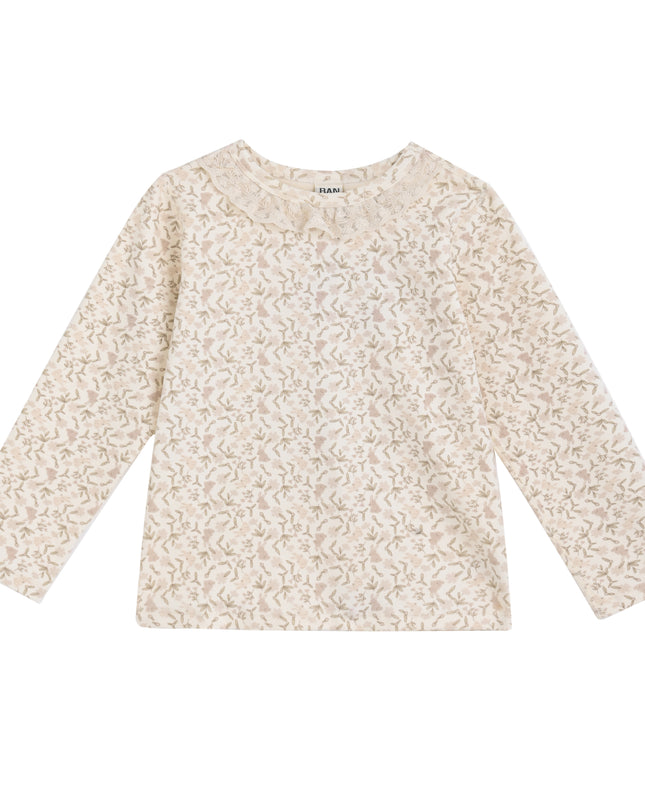 kids atelier banbu Cream Pattern Cotton Pajama Set